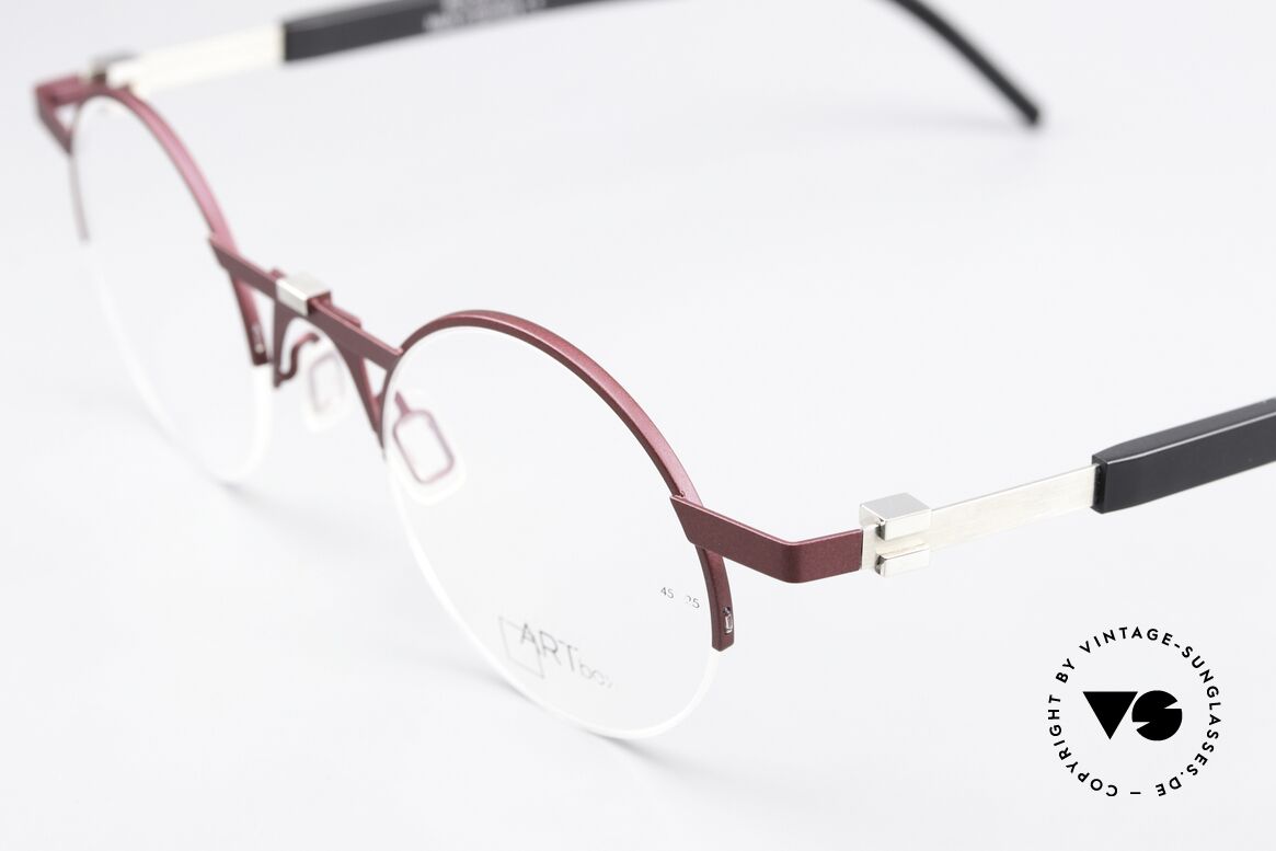Bajazzo Rondo 3 Round Metal Frame Unisex, round metal frame; ruby-colored, silver & black, Made for Men and Women