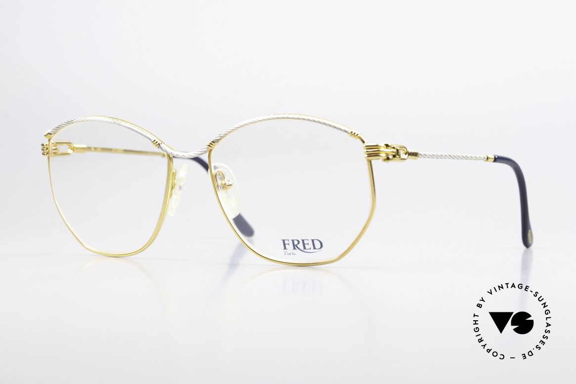 Fred Cythere - L Sailing Glasses For Women, lovely vintage 90's Fred luxury eyeglasses for ladies, Made for Women