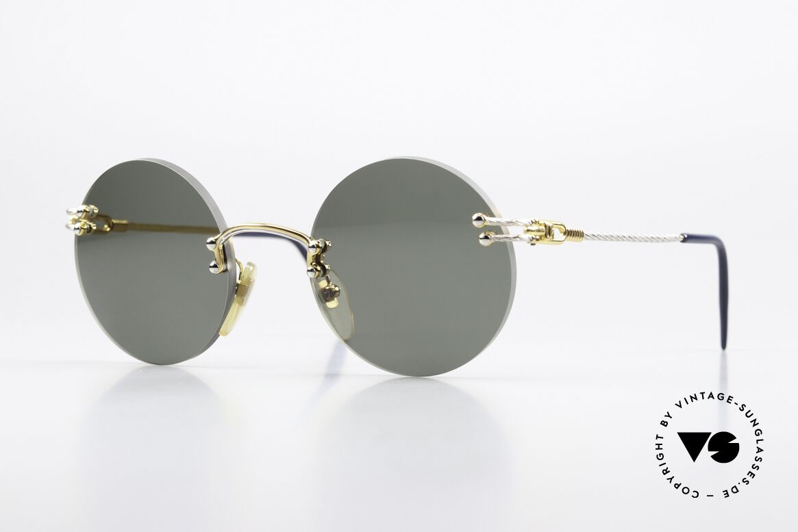Fred Corvette Round Customized Shades, true vintage FRED luxury sunglasses from the 80's, Made for Men and Women