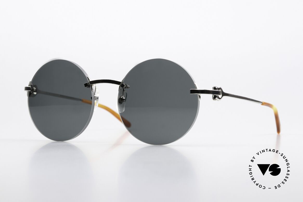 Cartier C-Decor XL Round Customized X Large Round, unique round CARTIER luxury sunglasses; unisex!, Made for Men and Women