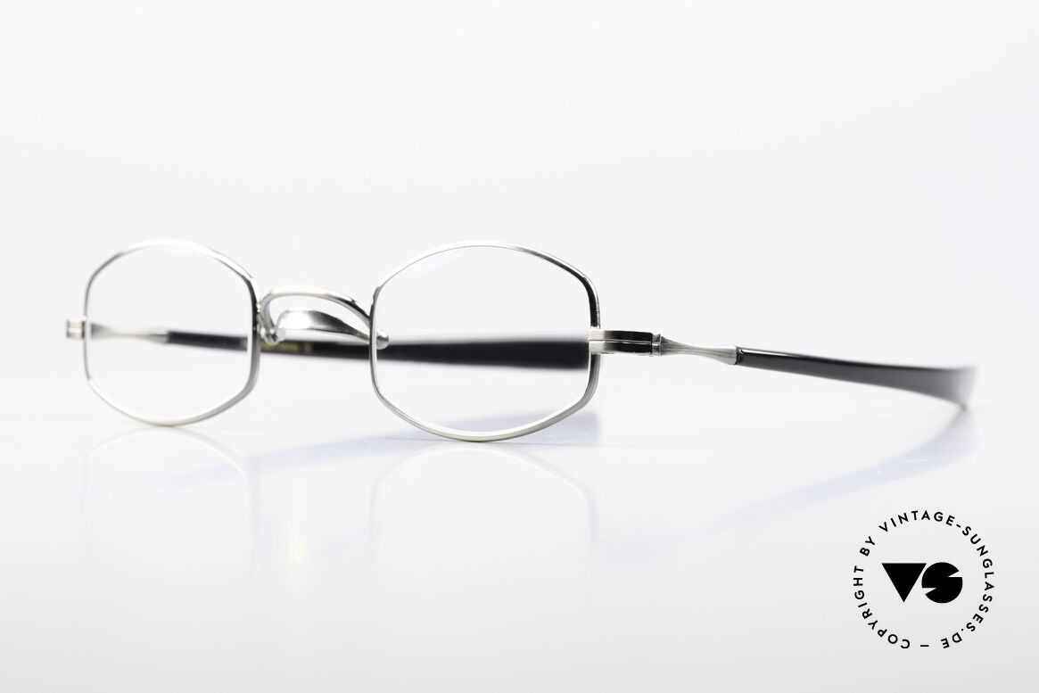 Lunor Swing A 30 Antique Silver Eyeglasses, swing bridge: homage to the antique specs from 1900, Made for Men and Women