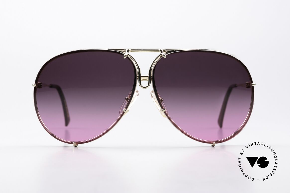 Porsche 5623 Customized Gray To Pink, the 1980's legend with interchangeable sun lenses, Made for Men and Women