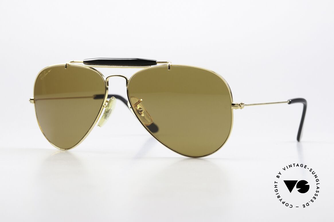 Ray Ban Outdoorsman Driving Chromax Lenses, 1980's Ray Ban vintage sunglasses in size 58/14, Made for Men and Women