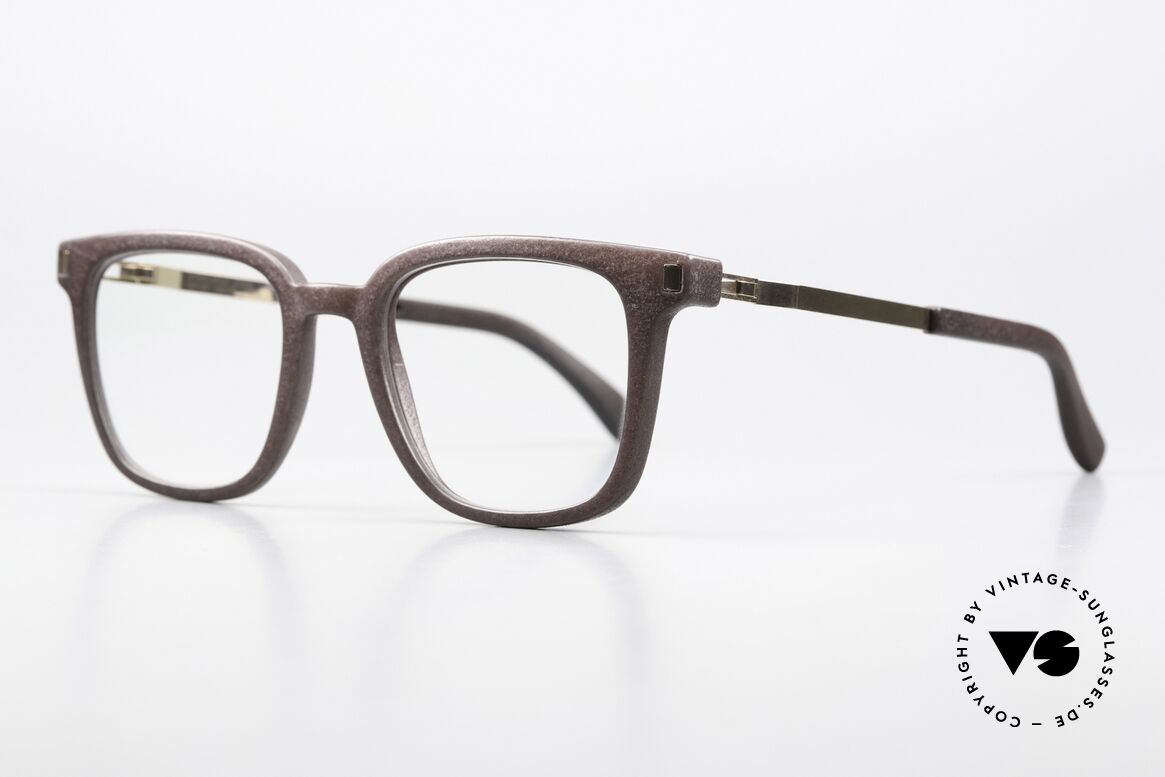 Mykita Mylon Barley 3D Print Hybrid Frame Unisex, color code 307: ebony brown / champagne gold, Made for Men and Women