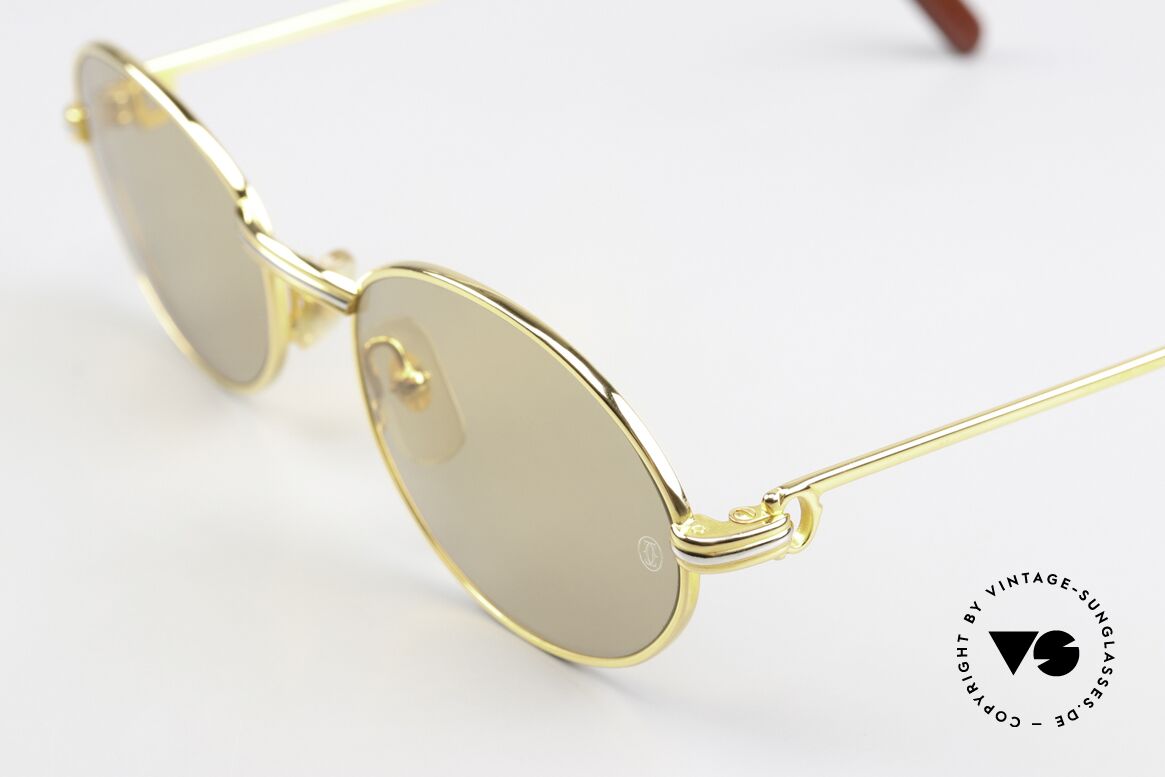 Cartier Saint Honore Luxury Sunglasses 1998, 22ct gold-plated & orig. sun lenses with Cartier logo, Made for Men and Women
