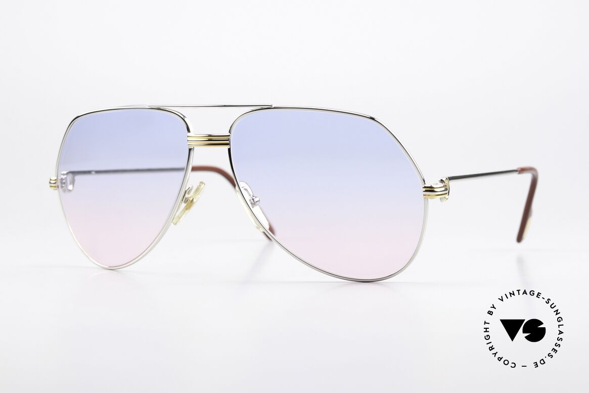 Cartier Vendome LC - L Platinum Sunglasses 1983, Vendome = the most famous eyewear design by CARTIER, Made for Men