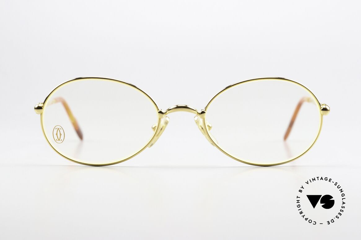 Cartier Saturne - M 90's Frame 22ct Gold Plated, model from the 'Thin Rim' series by Cartier (lightweight), Made for Men and Women