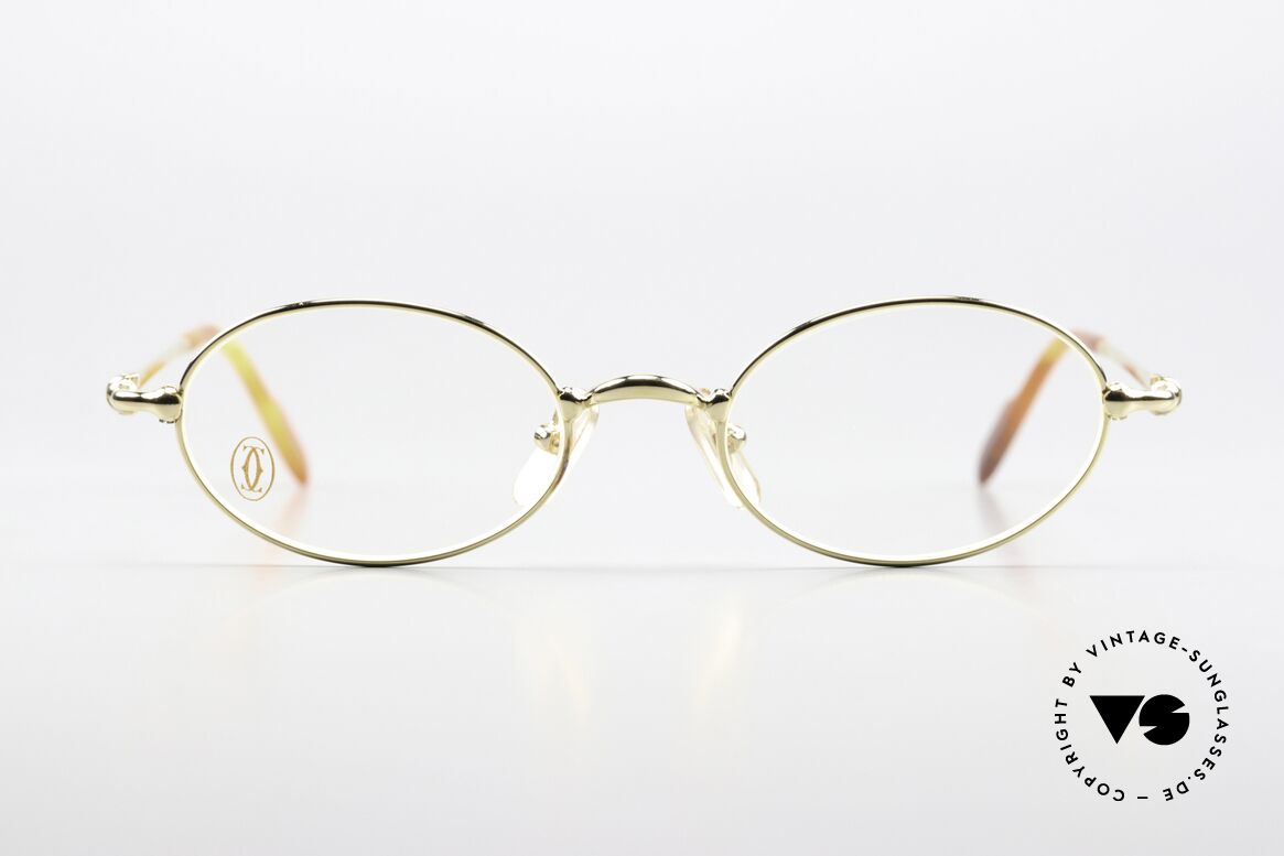 Cartier Filao - S Small Oval 90s Frame 22ct, oval CARTIER vintage eyeglasses in size 47/19, 130, Made for Men and Women