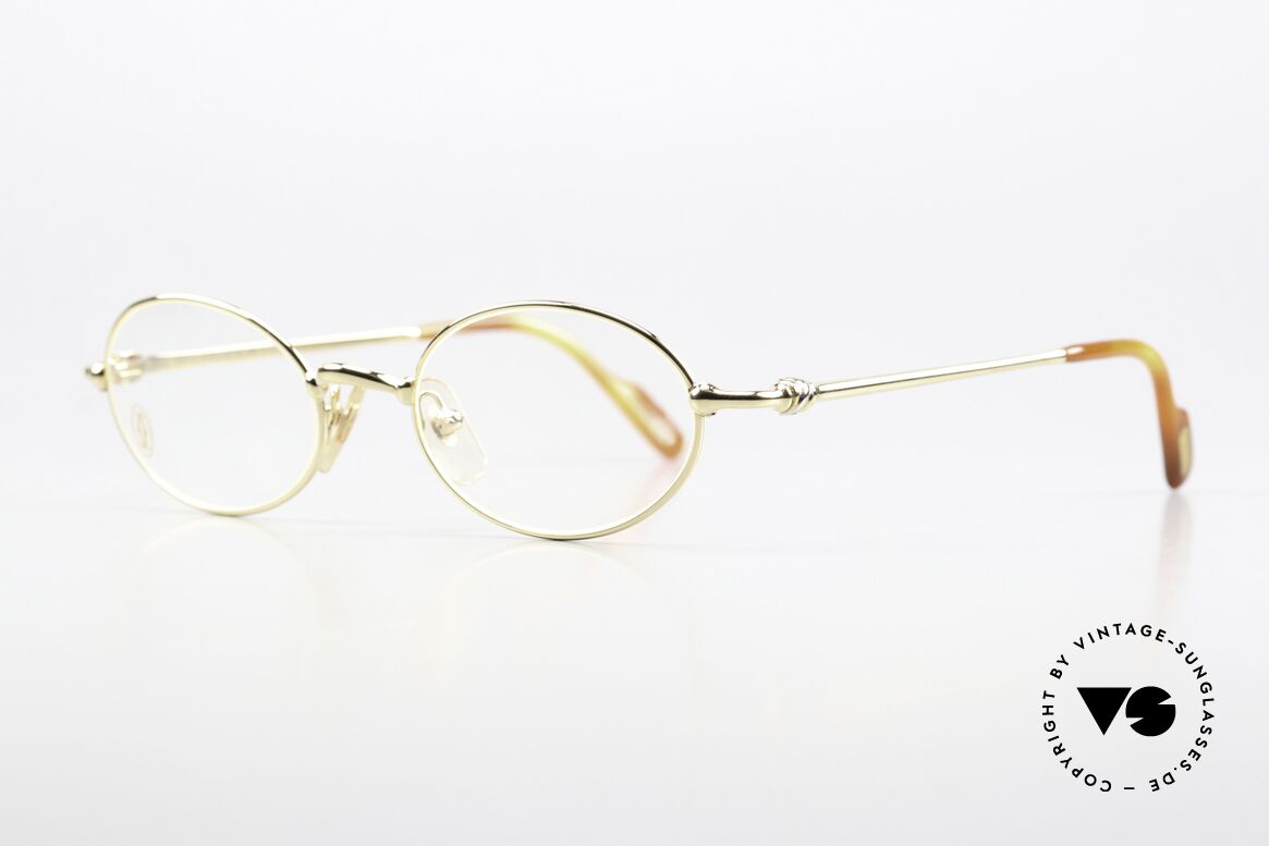 Cartier Filao - S Small Oval 90s Frame 22ct, costly 22ct GOLD-PLATED frame with DEMO lenses, Made for Men and Women Cartier Filao - S Small Oval 90s Frame 22ct, costly 22ct GOLD-PLATED frame with DEMO lenses, Made for Men and Women
