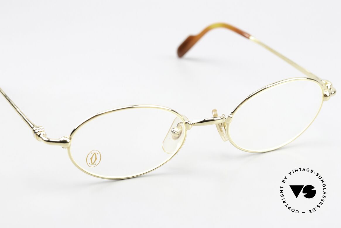 Cartier Filao - S Small Oval 90s Frame 22ct, NO retro eyeglasses; an old original from app. 1999!, Made for Men and Women Cartier Filao - S Small Oval 90s Frame 22ct, NO retro eyeglasses; an old original from app. 1999!, Made for Men and Women