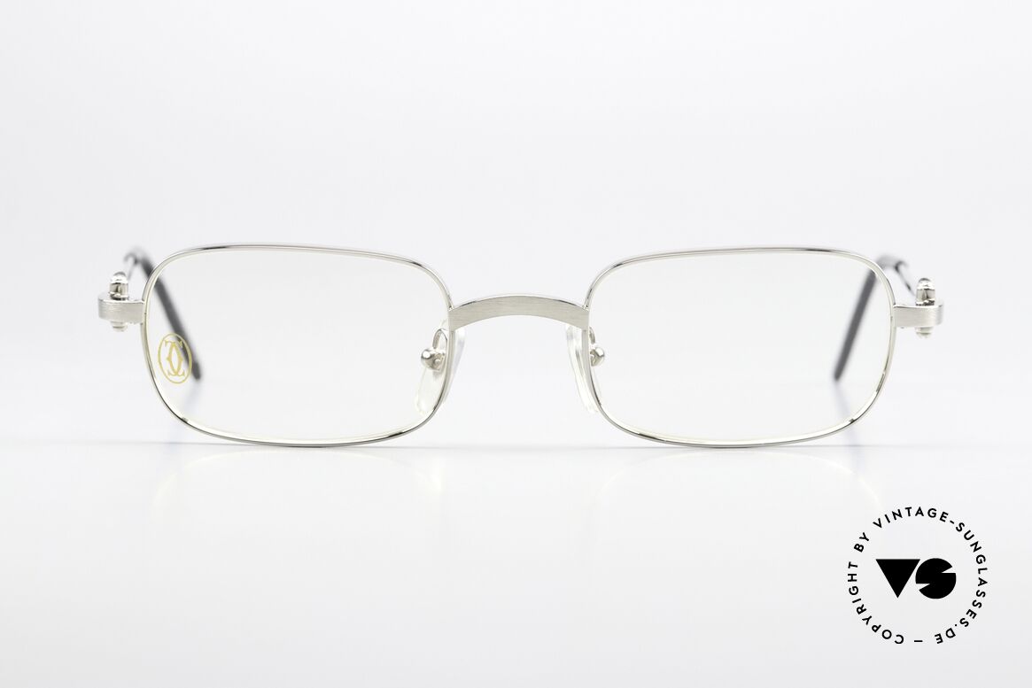 Cartier Dreamer - S 90s Frame Brushed Platinum, precious & very striking design, S size 48°21, 135, Made for Men and Women