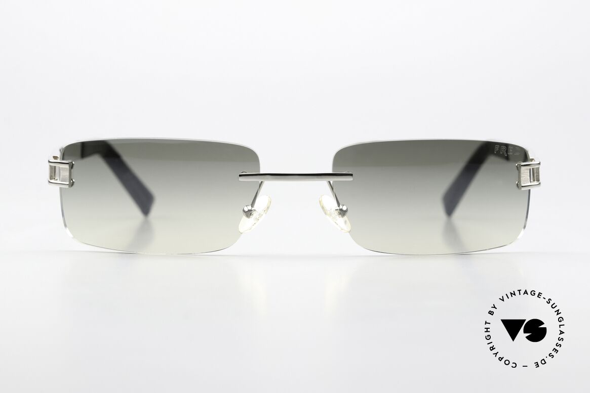 Fred Hawai F1 Square Rimless Sunglasses, rimless; square sunglasses: distinctive men's glasses, Made for Men