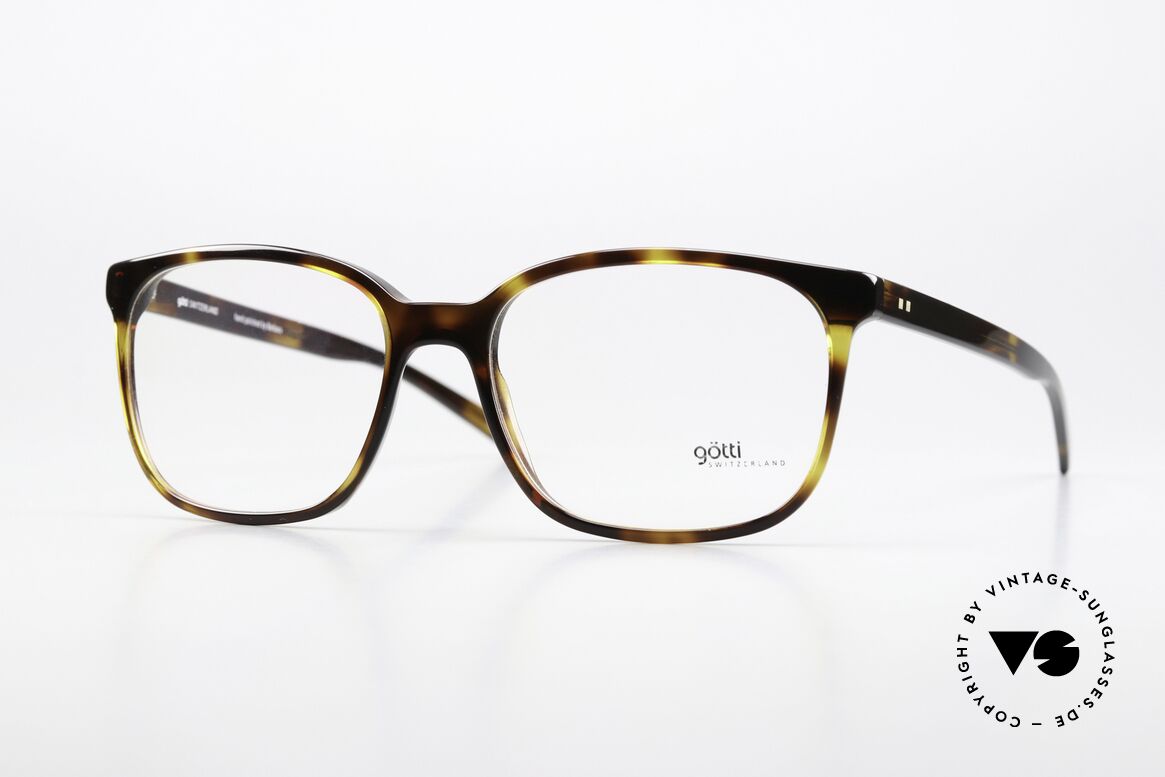 Götti Elyas Acetate Frame Unisex Style, Götti / Goetti glasses Elyas, col. CHD, size 57/17, Made for Men and Women