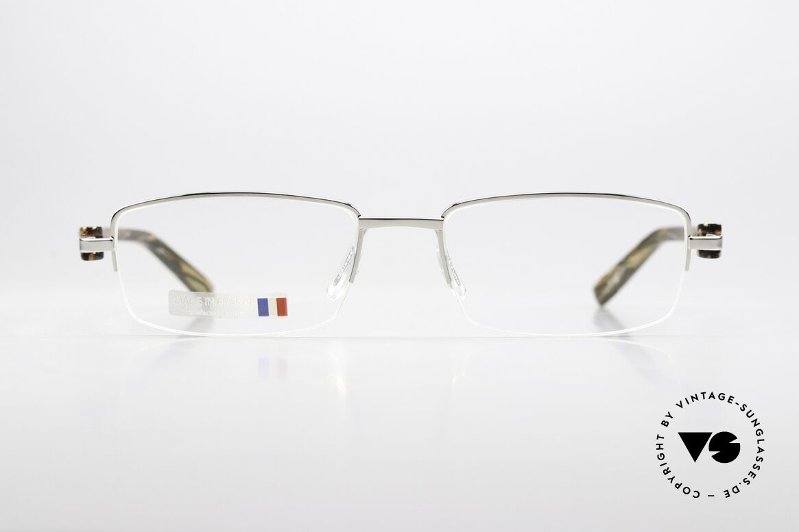 Tag Heuer 8204 Trends Polished Palladium Tortoise, semi rimless Nylor-eyeglasses with spring hinges, Made for Men