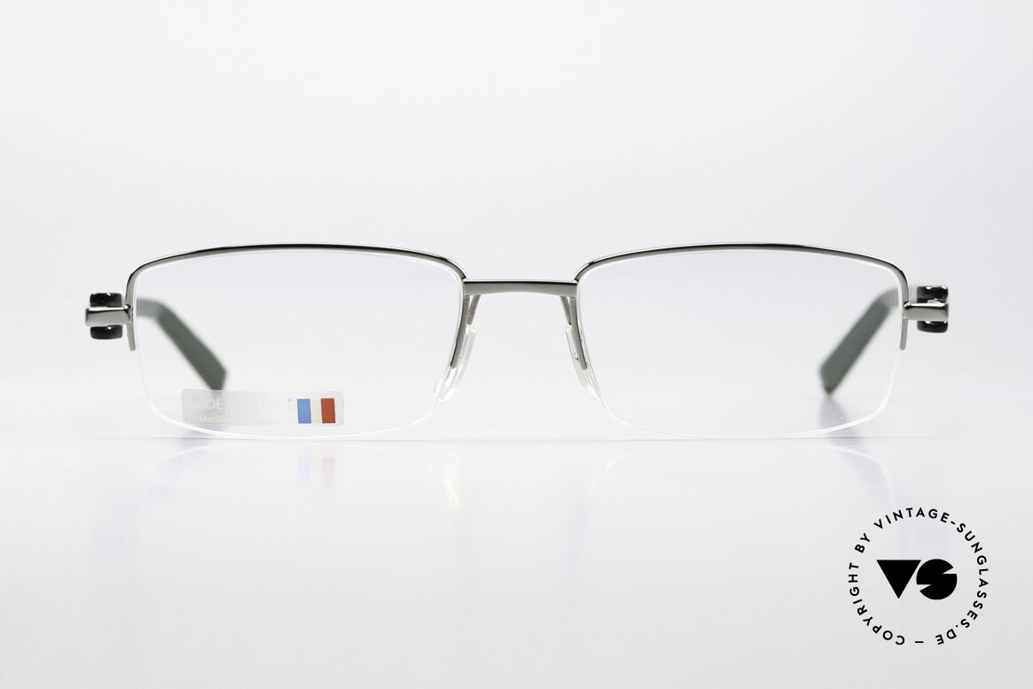 Tag Heuer 8204 Trends Polished Ruthenium Black, semi rimless Nylor-eyeglasses with spring hinges, Made for Men