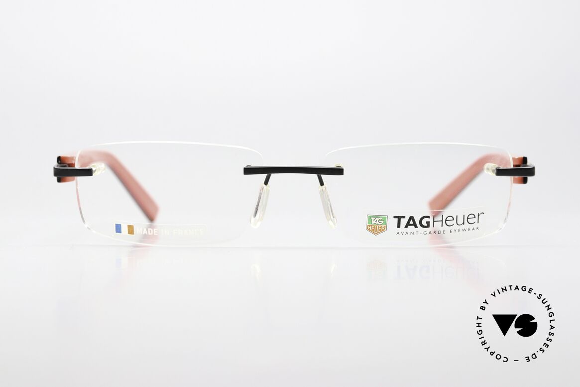 Tag Heuer 8104 Trends Red Black Racing Frame, Tag Heuer glasses mod. 8104, col. 012, size 56-17, Made for Men