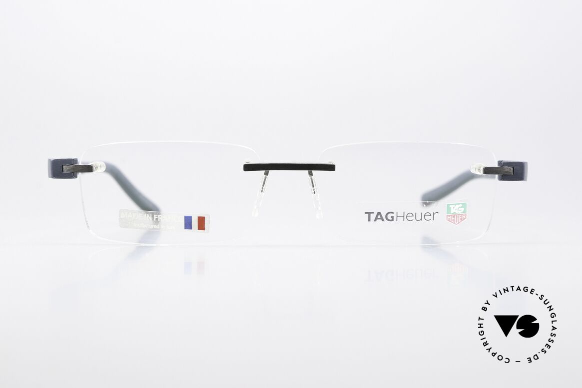Tag Heuer 3941 Reflex Men's Luxury Frame 2004, extremely sporty rimless glasses for gentlemen, Made for Men