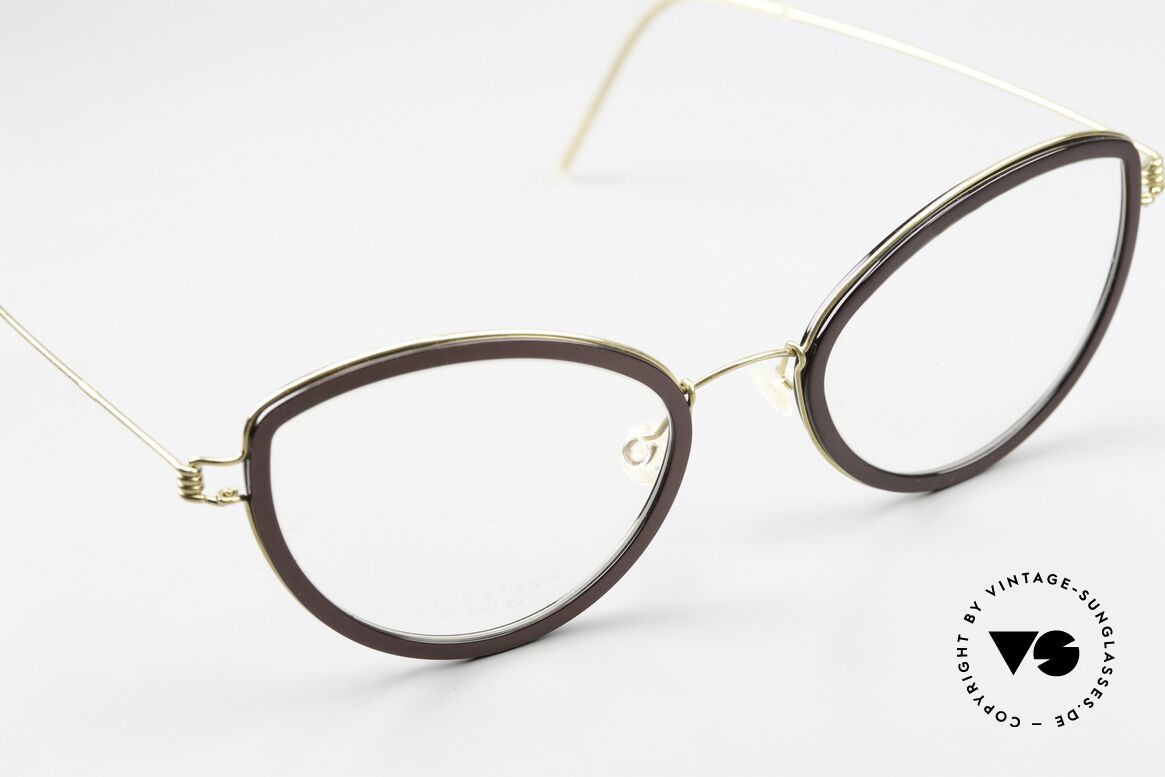 Lindberg Katrine Air Titan Rim Ladies Frame Cateye Style, unworn, NOS, with original magnetic case by Lindberg, Made for Women