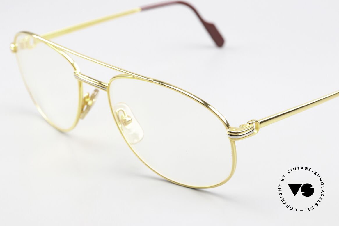 Cartier Driver - M 90's Luxury Aviator Frame, 22ct gold-plated frame with serial number & packaging, Made for Men