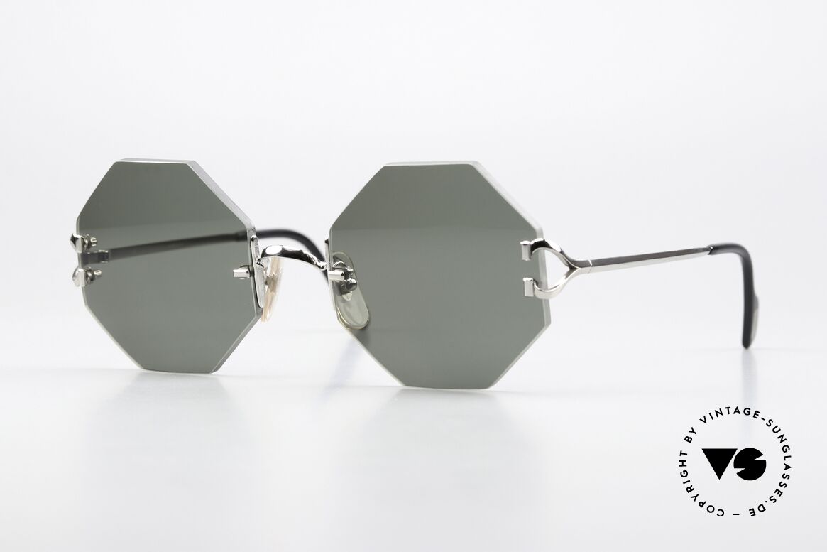 Cartier Rimless Octag Rimless Octagonal Shades, octagonal rimless CARTIER luxury shades from '99, Made for Men and Women
