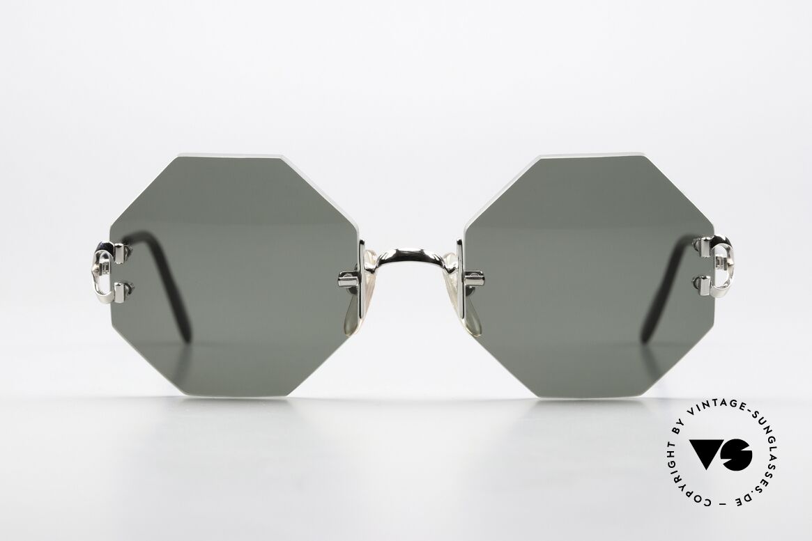 Cartier Rimless Octag Rimless Octagonal Shades, model of the rimless series with new OCTAG lenses, Made for Men and Women