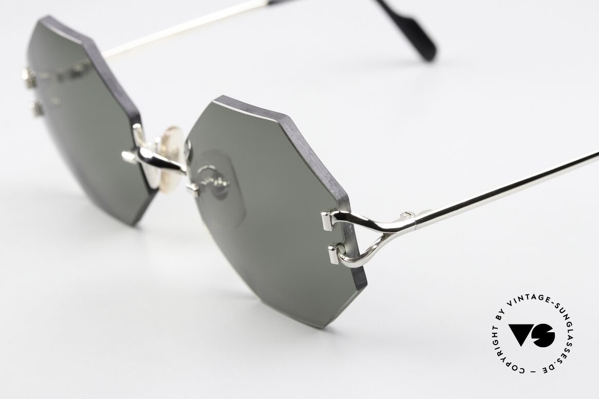 Cartier Rimless Octag Rimless Octagonal Shades, precious OCTAG designer shades; platinum-plated!, Made for Men and Women