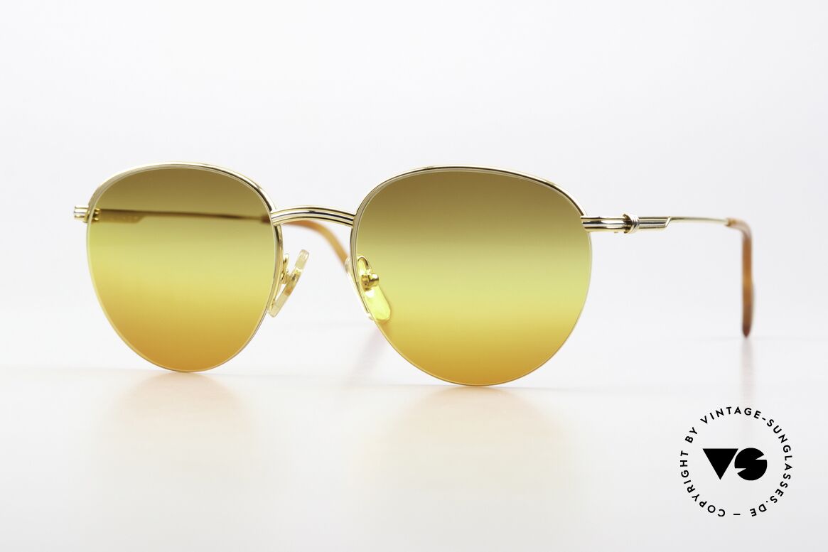 Cartier Colisee - S Round Luxury Shades 90's, roundish Cartier vintage sunglasses, size 49/18, 135, Made for Men and Women
