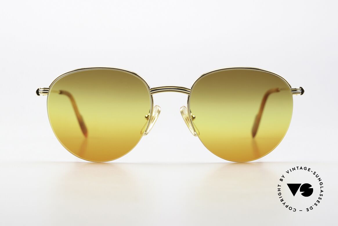 Cartier Colisee - S Round Luxury Shades 90's, model of the 'Semi-Rimless' Collection by CARTIER, Made for Men and Women