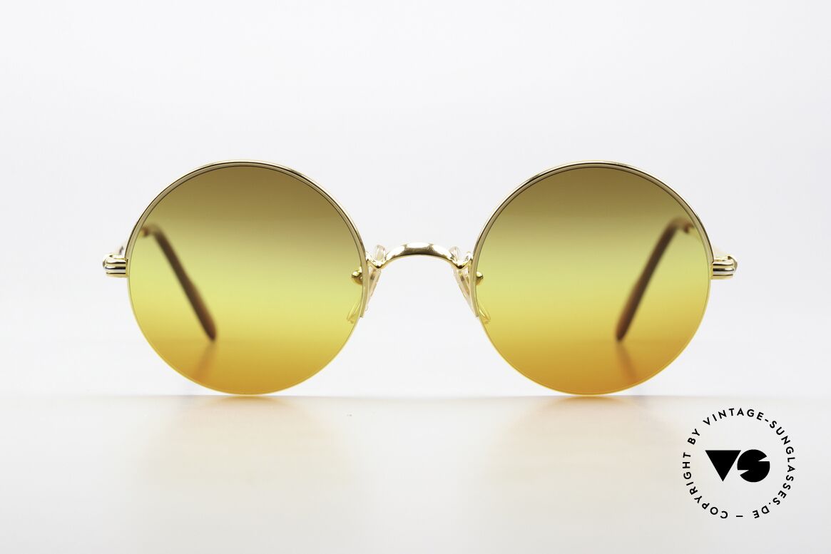Cartier Mayfair - S Triple Gradient Sun Lenses, SMALL round sunglasses in S size 45°20, 135, Made for Men and Women