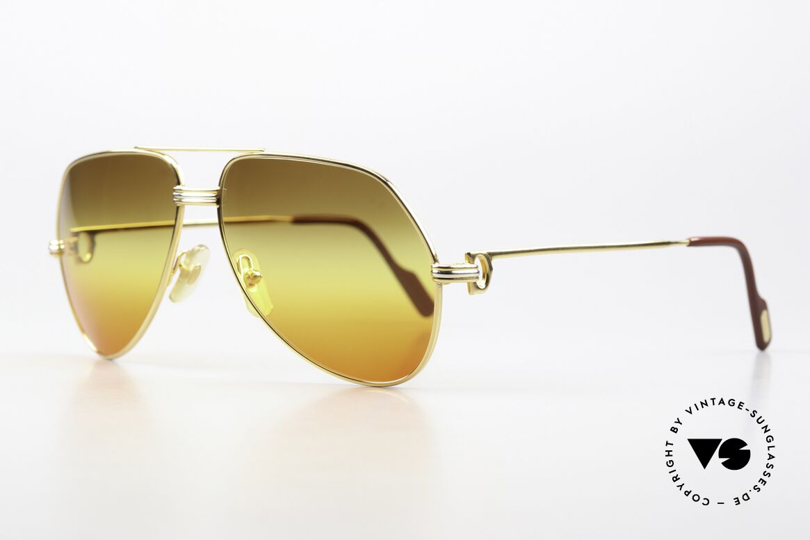Cartier Vendome LC - M Iconic Aviator Sunglasses, this pair (Louis Cartier decor); medium size 59-14, 140, Made for Men and Women