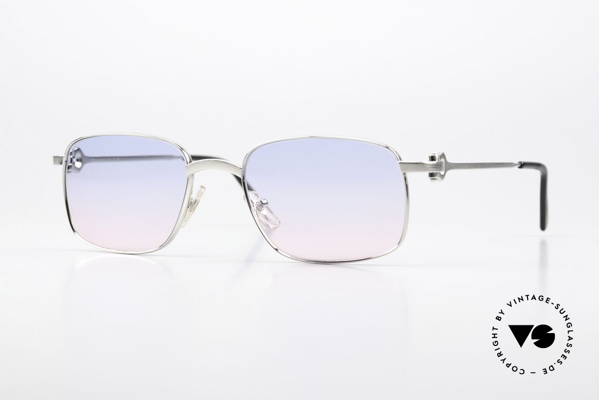 Cartier Temper 90's Frame Brushed Platinum, rare CARTIER vintage luxury sunglasses from 1999, Made for Men