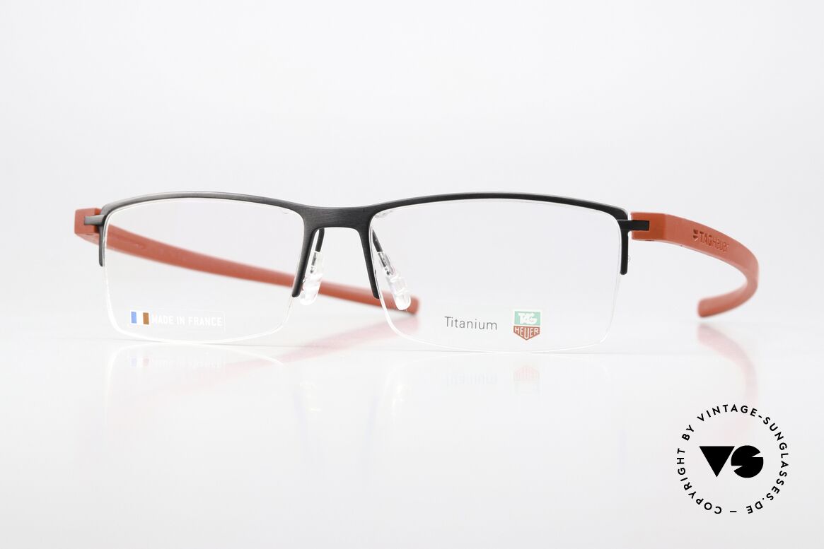 Tag Heuer 3921 Reflex Semi Rimmed Titanium Frame, Tag Heuer glasses TH 3921, col. 002, size 56-16, Made for Men