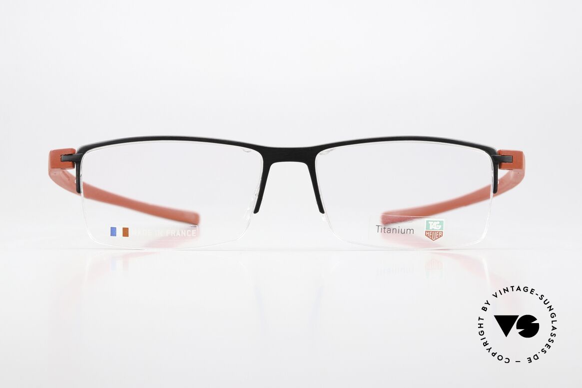 Tag Heuer 3921 Reflex Semi Rimmed Titanium Frame, extremely sporty semi rimmed titanium glasses, Made for Men