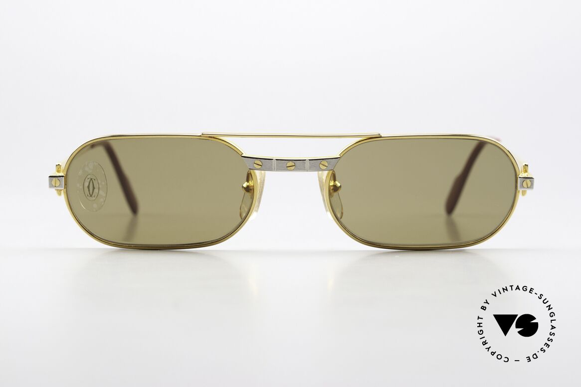 Cartier MUST Santos - M Elton John 80's Sunglasses, this pair with the SANTOS decor in M size 55/20, 140, Made for Men