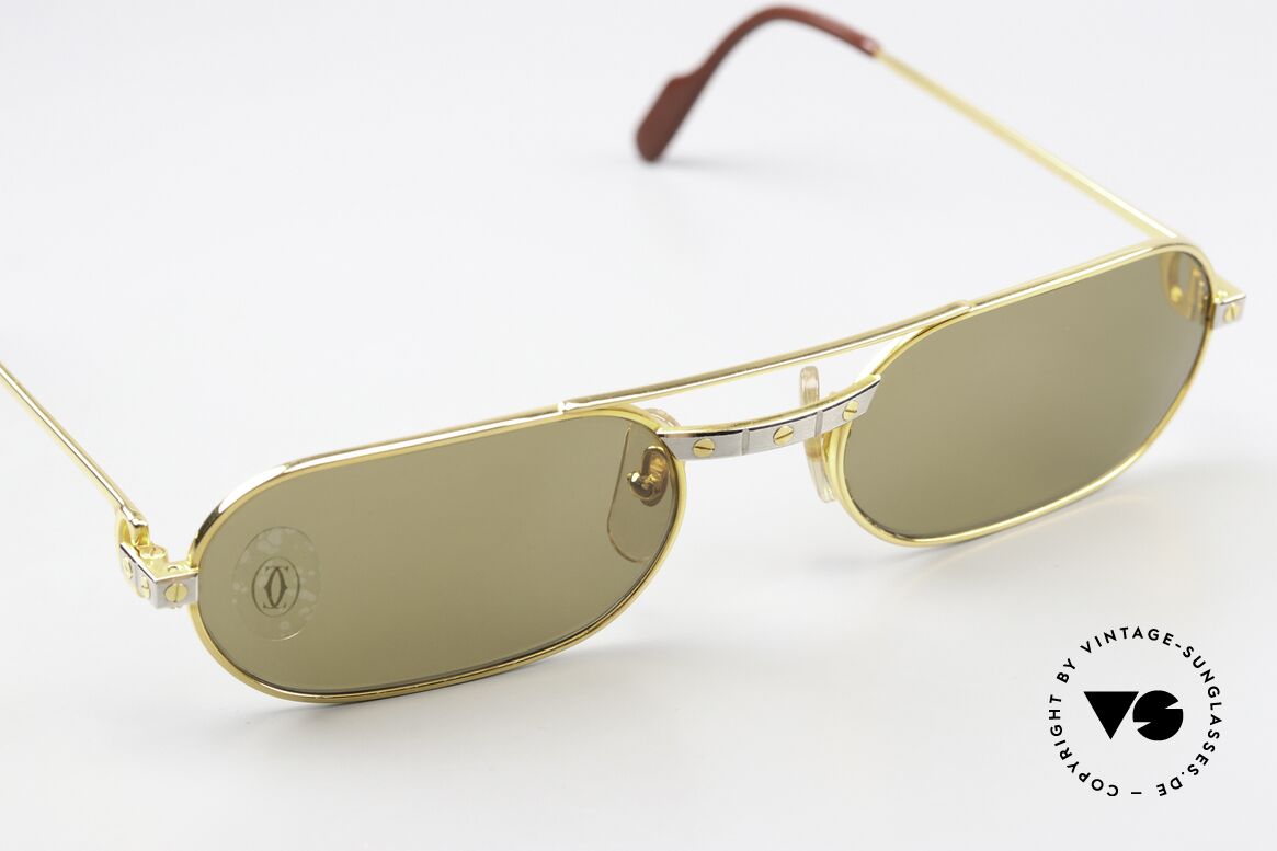 Cartier MUST Santos - M Elton John 80's Sunglasses, unworn with orig. packing (very rare in this condition), Made for Men