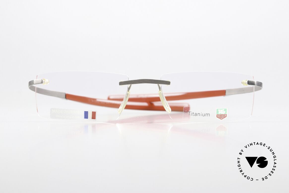Tag Heuer 0302 Reflex Reflex Metallic Temples, extremely sporty rimless glasses for gentlemen, Made for Men