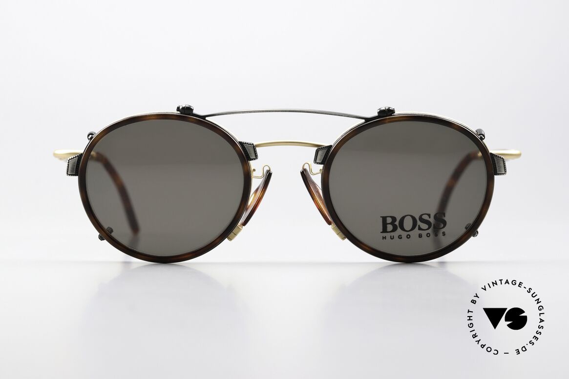 BOSS 4707 Sun Clip Panto Frame 90's, classic vintage 'panto design' sunglasses by BOSS, Made for Men