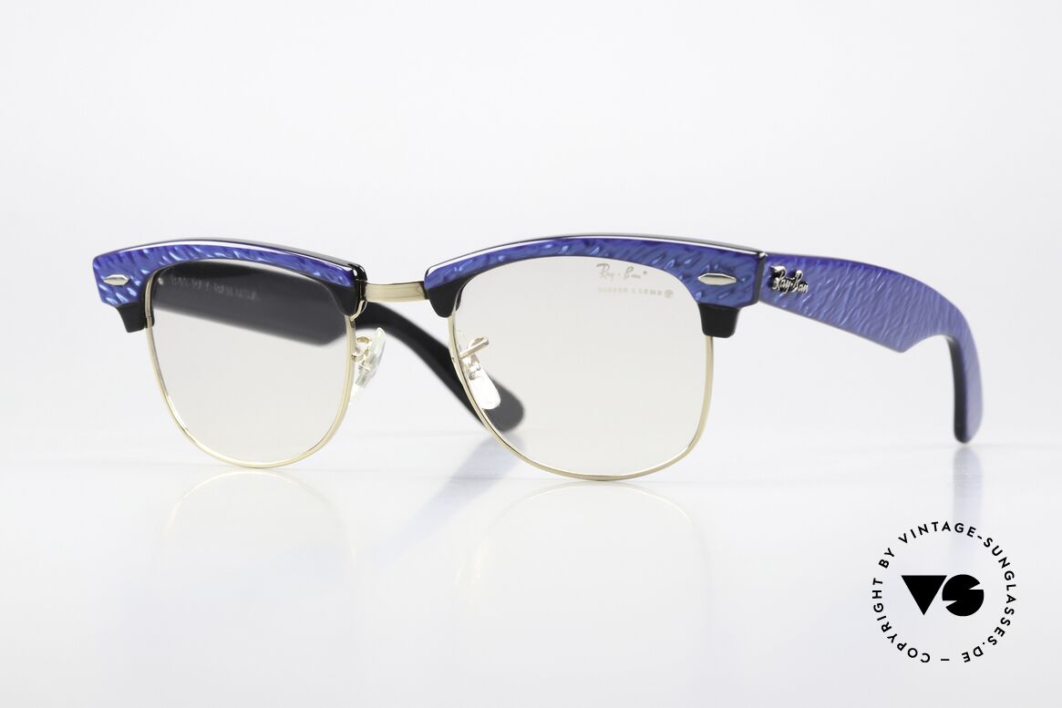 Ray Ban Clubmaster Hybrid Customized One Of A Kind, original 1990's glasses from RAY-BAN, USA, Made for Men and Women