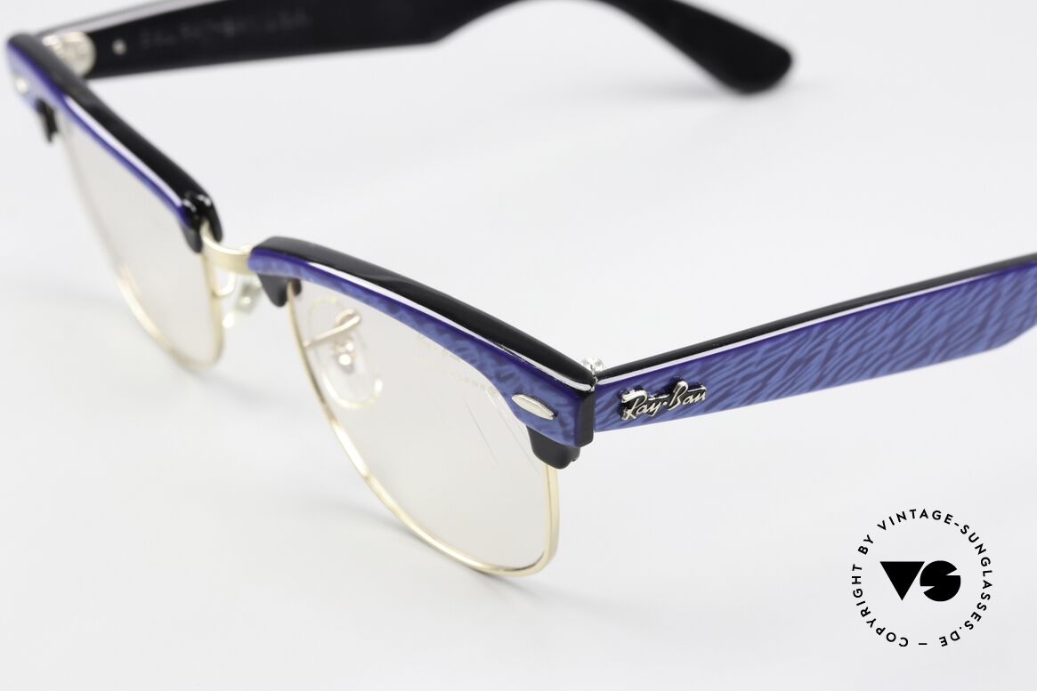 Ray Ban Clubmaster Hybrid Customized One Of A Kind, with wide Wayfarer temples in "Electric Blue", Made for Men and Women