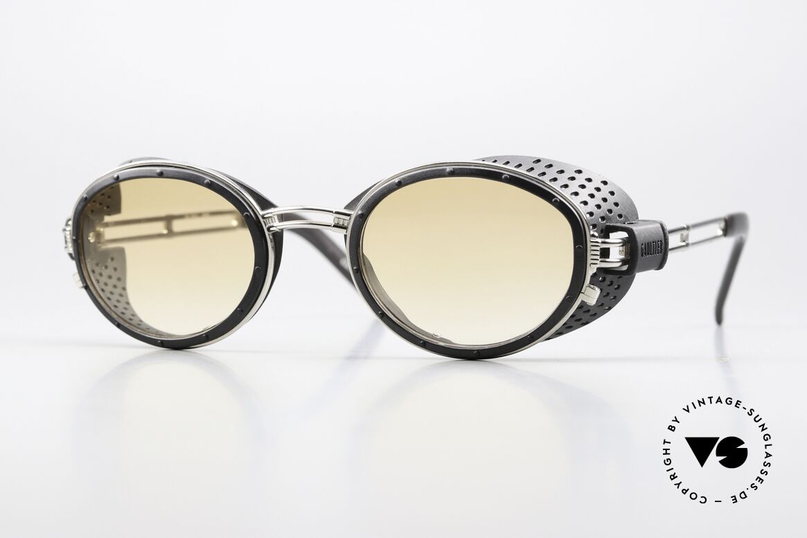 Jean Paul Gaultier 56-6201 Steampunk Designer Shades, 90s vintage sunglasses by Jean Paul Gaultier, Made for Men and Women