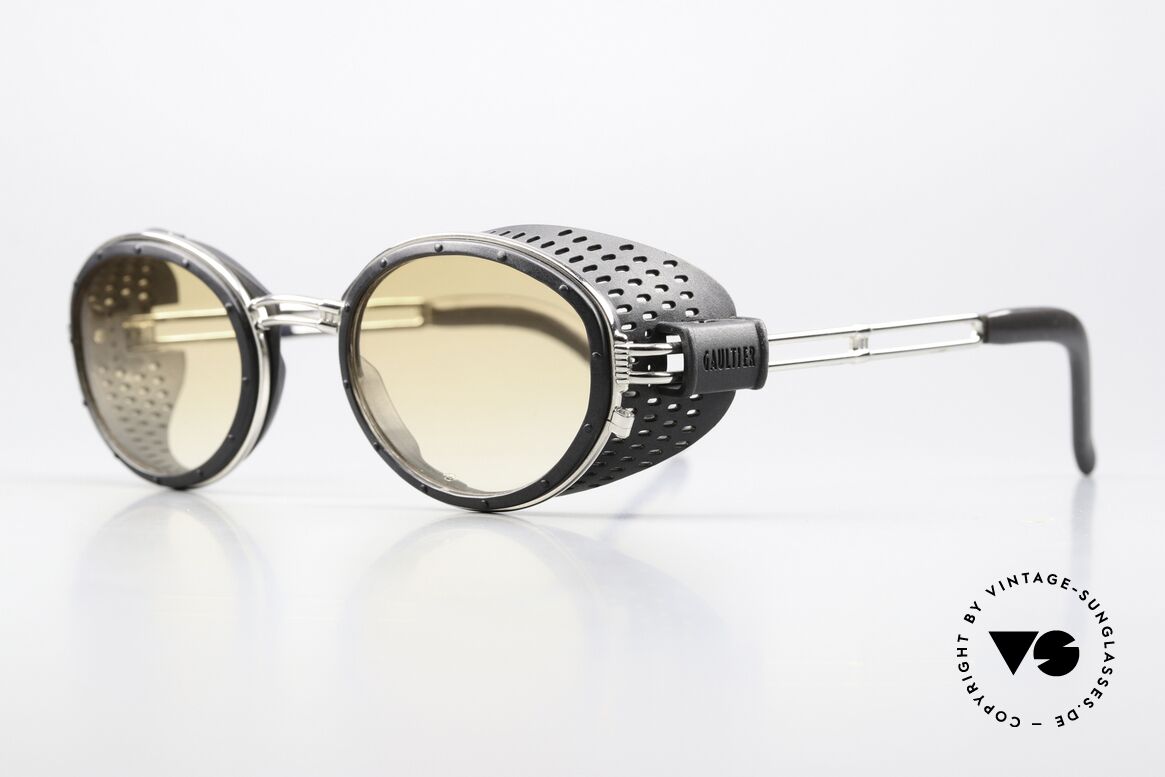 Jean Paul Gaultier 56-6201 Steampunk Designer Shades, extremely creative frame design and coloring, Made for Men and Women