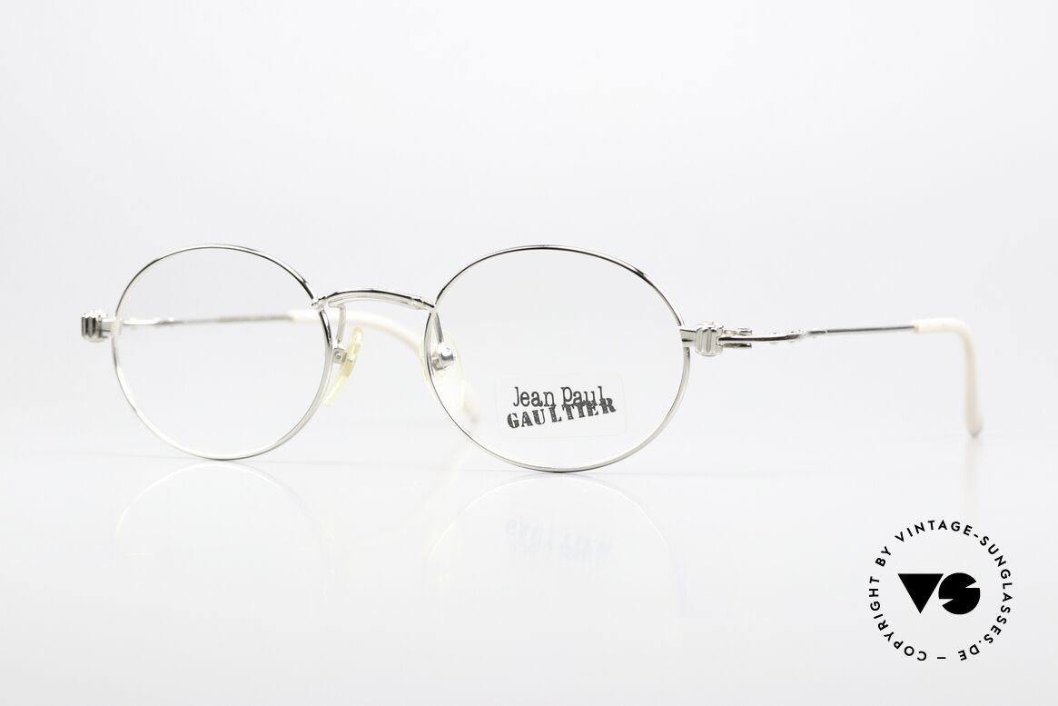 Jean Paul Gaultier 55-6105 Oval 90's Japan Eyewear, oval vintage glasses by Jean Paul Gaultier from 1997, Made for Men and Women