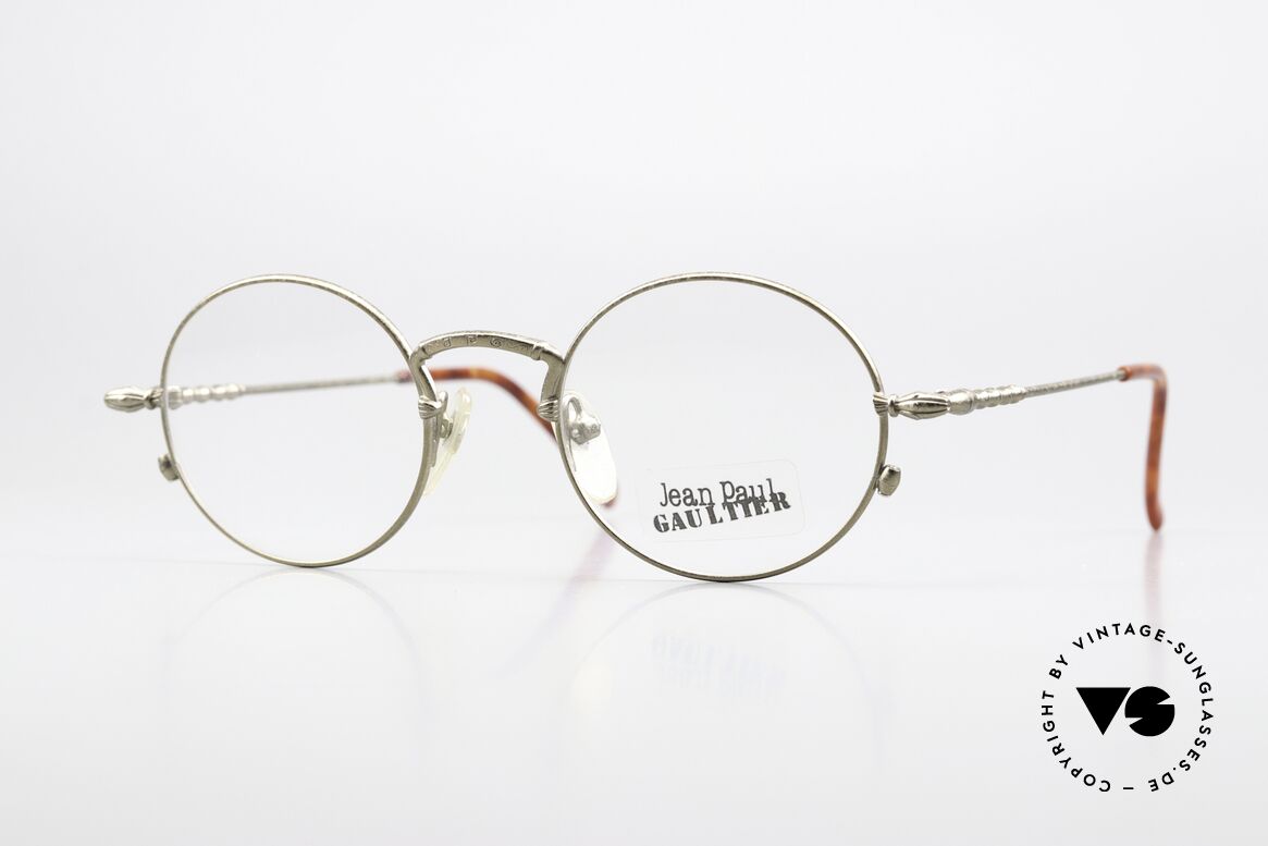 Jean Paul Gaultier 55-4171 1990's Frame Antique Gold, timless designer eyeglasses by Jean Paul Gaultier, Made for Men and Women