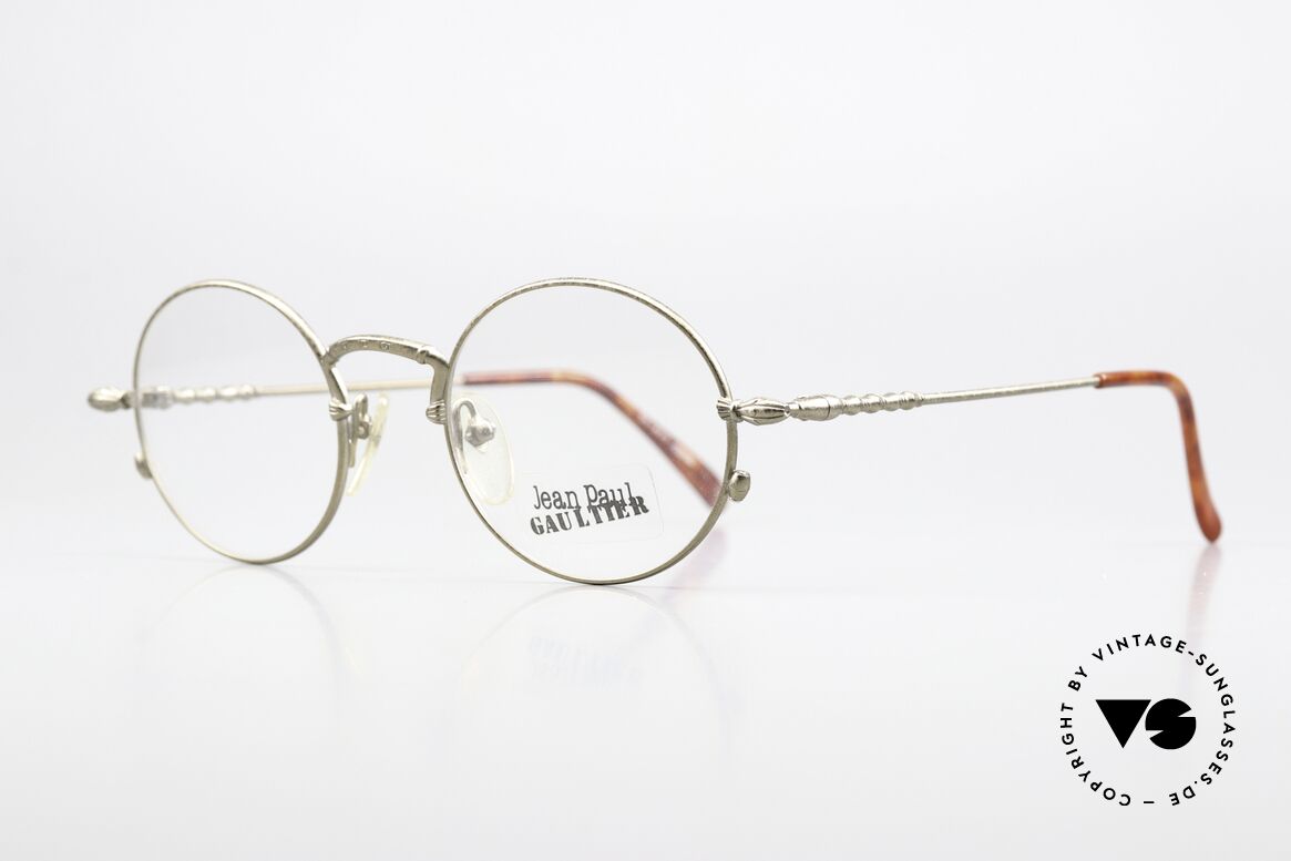 Jean Paul Gaultier 55-4171 1990's Frame Antique Gold, top-notch craftsmanship made in Japan, size 48/21, Made for Men and Women