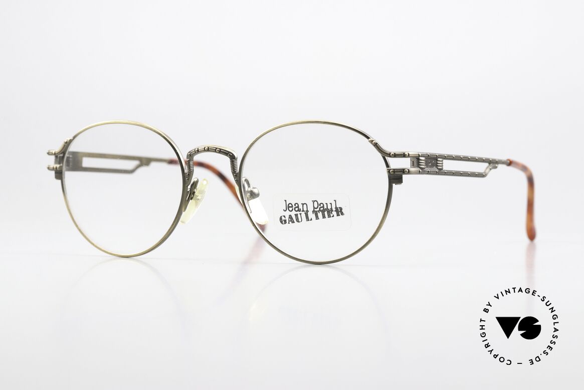 Jean Paul Gaultier 55-4170 Designer Panto Specs 1996, 'panto style' 90's eyeglasses by J. Paul Gaultier, Made for Men and Women