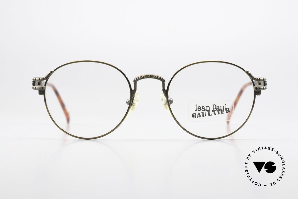 Jean Paul Gaultier 55-4170 Designer Panto Specs 1996, frame appears 'antique gold', size 47/19, 140, Made for Men and Women