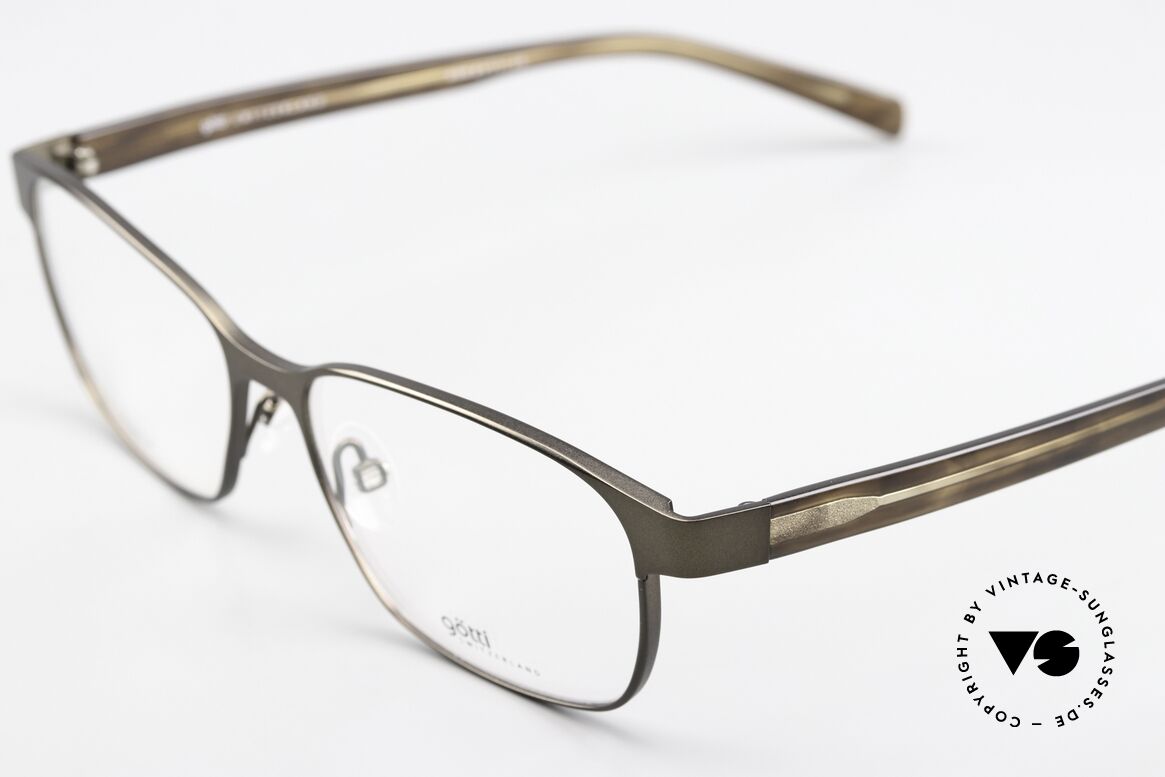 Götti Odin Titan Frame Made In Japan, striking unisex glasses; timeless brownish colour, Made for Men and Women