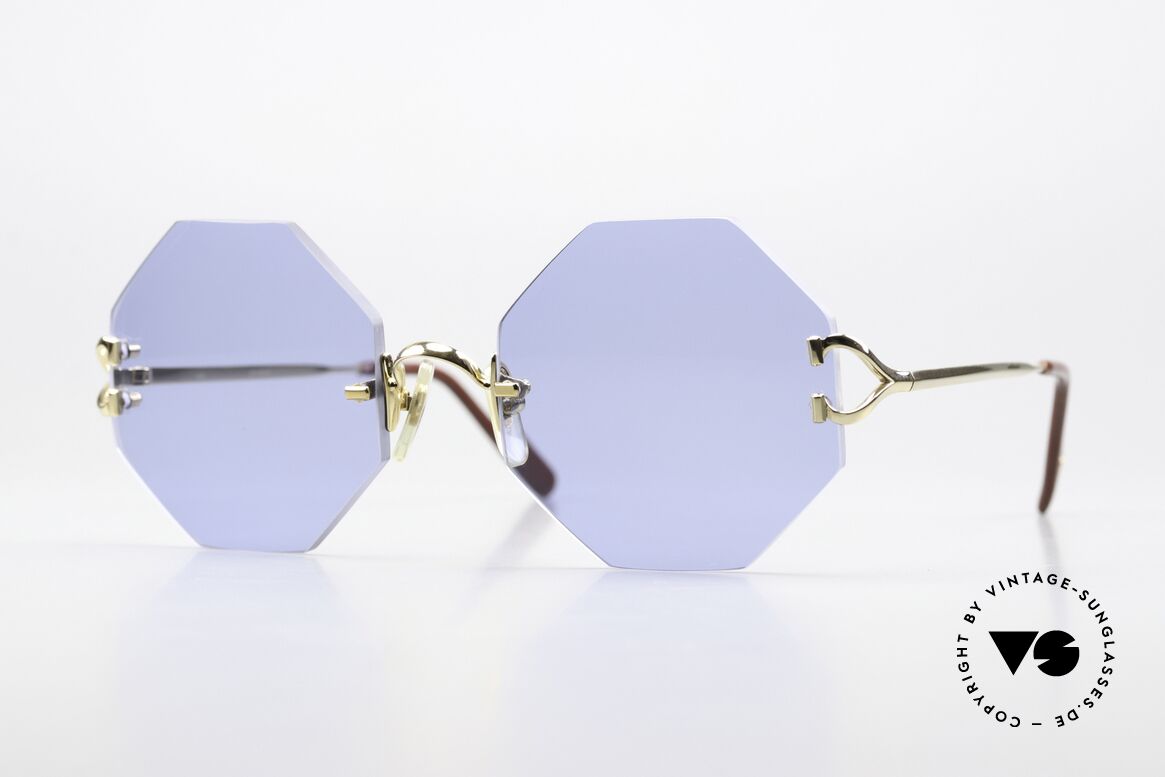Cartier Rimless Octag One Of A Kind Customized, octagonal rimless CARTIER luxury shades from '99, Made for Men and Women