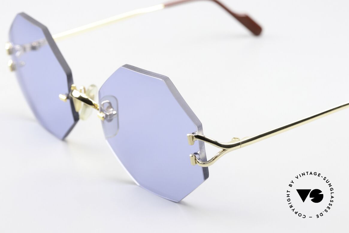 Cartier Rimless Octag One Of A Kind Customized, precious OCTAG designer shades; 22ct gold-plated!, Made for Men and Women