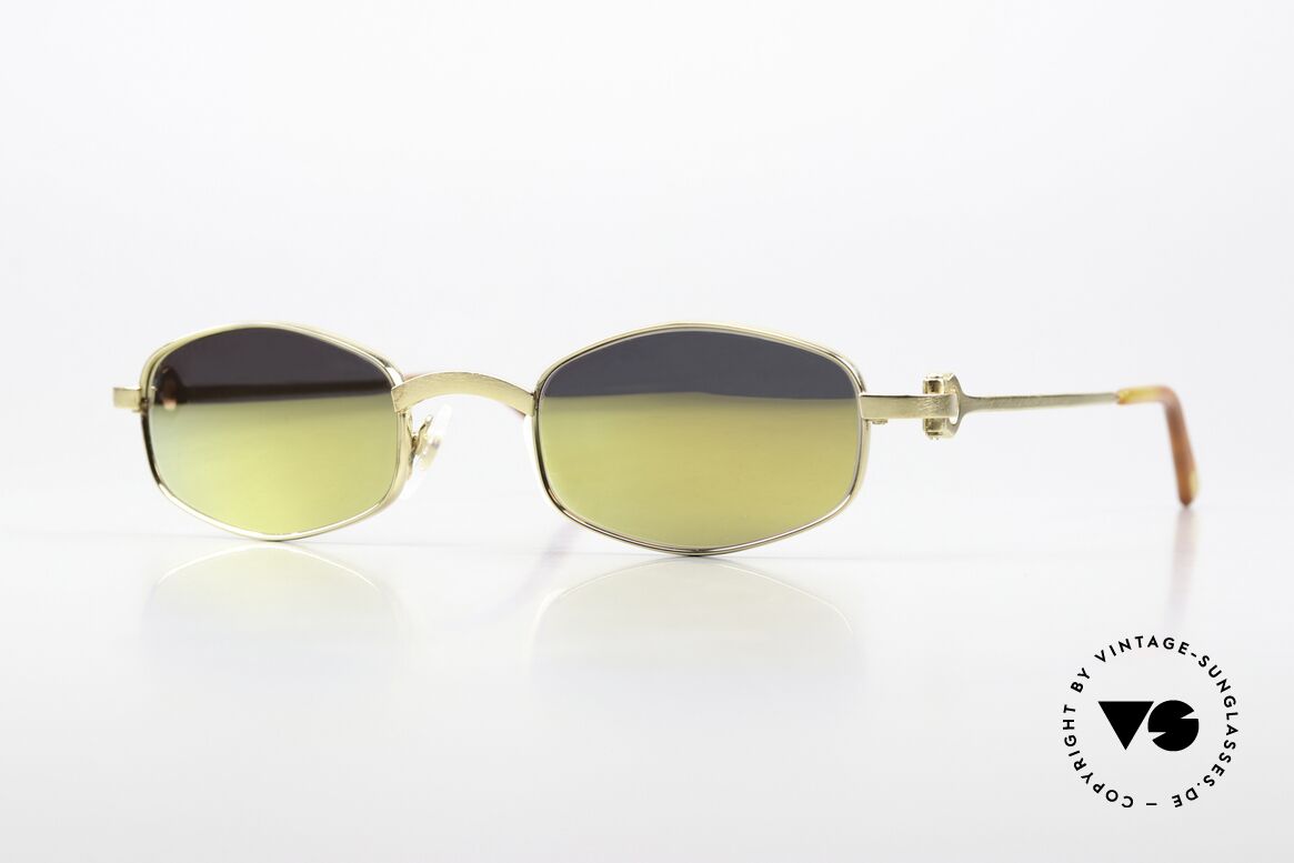 Cartier Ginger Luxury Shades Gold Mirrored, rare CARTIER vintage luxury sunglasses from 1999, Made for Men and Women